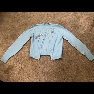 Powder Blue 1950s Cardigan
